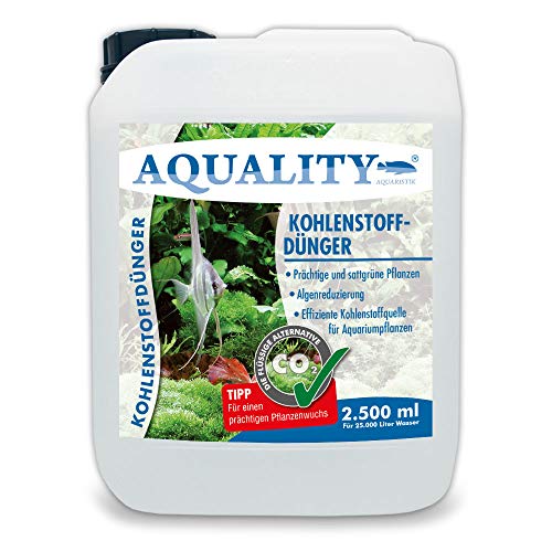 AQUALITY Aquarium CO2 Kohlenstoffdünger (Für prächtige, sattgrüne Aquarium-Pflanzen. Reduziert Algen, effiziente Kohlenstoffquelle), Inhalt:2.5 Liter von AQUALITY Aquaristik & Gartenteich