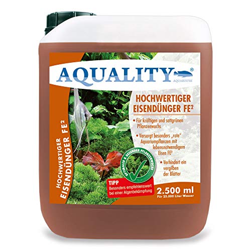 AQUALITY Aquarium Eisendünger FE² (Enthält den wichtigen und unentbehrlichen Pflanzennährstoff Eisen FE² - sattgrüner Pflanzenwuchs), Inhalt:2.5 Liter von AQUALITY Aquaristik & Gartenteich