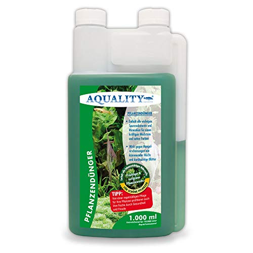 aquality Aquarium Pflanzendünger (Mit lebenswichtigen Spurenelementen und Mineralien für prächtige Pflanzen im Aquarium. Dünger gegen Mangelerscheinungen), Inhalt:1 Liter von aquality