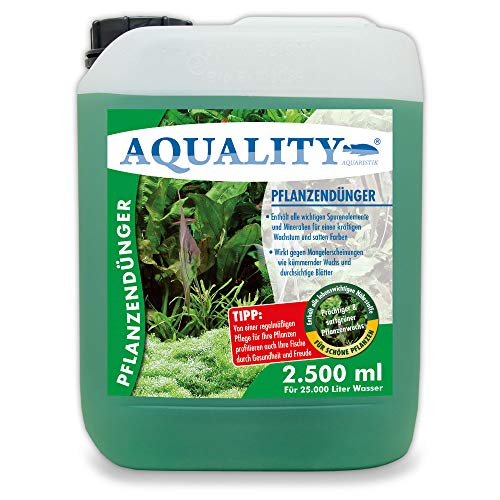 aquality Aquarium Pflanzendünger (Mit lebenswichtigen Spurenelementen und Mineralien für prächtige Pflanzen im Aquarium. Dünger gegen Mangelerscheinungen), Inhalt:2.5 Liter von AQUALITY Aquaristik & Gartenteich
