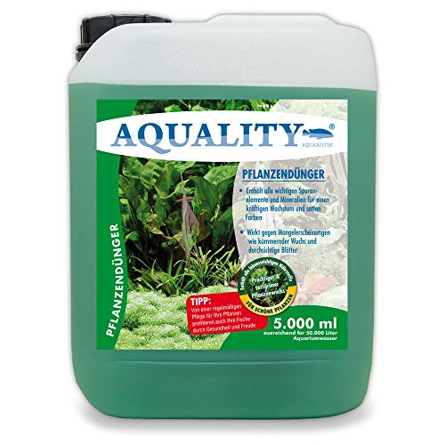 AQUALITY Aquarium Pflanzendünger (Mit lebenswichtigen Spurenelementen und Mineralien für prächtige Pflanzen im Aquarium. Dünger gegen Mangelerscheinungen), Inhalt:5 Liter von AQUALITY Aquaristik & Gartenteich