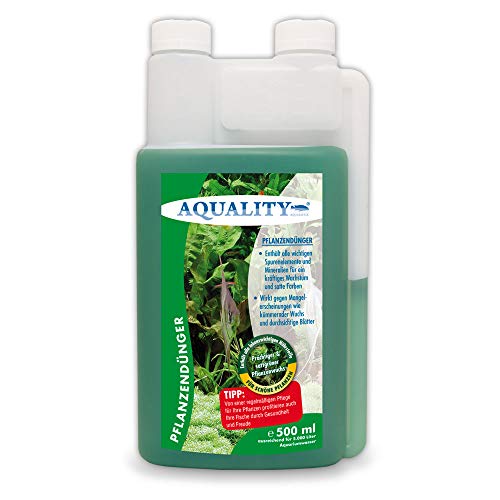 aquality Aquarium Pflanzendünger (Mit lebenswichtigen Spurenelementen und Mineralien für prächtige Pflanzen im Aquarium. Dünger gegen Mangelerscheinungen), Inhalt:0.5 Liter von AQUALITY Aquaristik & Gartenteich