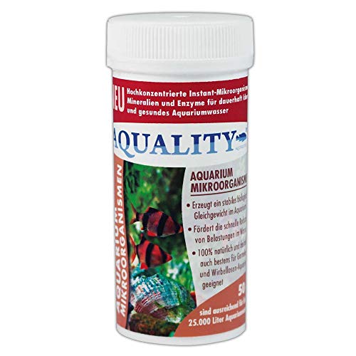 aquality NEUHEIT Aquarium Mikroorganismen 50 g (Hochkonzentrierte Instant-Mikroorganismen, Mineralien, Enzyme - Stabiles Gleichgewicht - Abbau Schadstoffe) von AQUALITY Aquaristik & Gartenteich