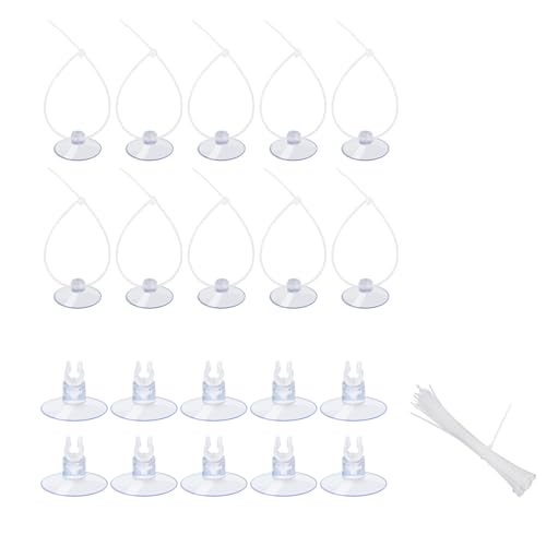AQUANEAT Aquarium-Saugnäpfe mit Clips, 1,9 cm Luftschlauch und verstellbaren Kabelbindern für Aquarium, Dekoration, Moos, Garnelen, Nest, 20 Stück AQUANEAT Aquarium-Saugnäpfe mit Clips, 1,9 cm Luftschlauch und verstellbaren Kabelbindern für Aquarium, Dekoration, Moos, Garnelen, Nest, 20 Stück von AQUANEAT