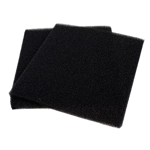 AQUANEAT Bio-Filterpad für Aquarien, aus Schaumstoff, zuschneidbar, offenzellig, 22,9 x 22,9 x 1,3 cm, Schwarz, 2 Stück von AQUANEAT