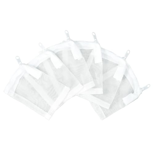 AQUANEAT Filterbeutel für Aquarium, extra fein, 100 Mikron, Netzbeutel, 7,6 x 10,2 cm, 7,6 x 20,3 cm, 14 x 20,3 cm, mit Kunststoff-Reißverschluss für Aktivkohle, 6 Stück (7,6 x 10,2 cm) von AQUANEAT