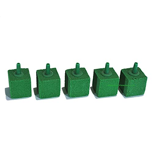 AQUARIUM PLÜDERHAUSEN 5xAquarium Keramik Luftausströmer feinperlig, Belüfterstein 25x25x25mm,air Stone von AQUARIUM-PLÜDERHAUSEN