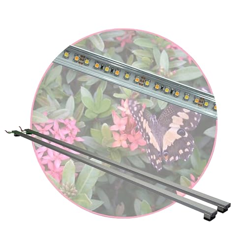 AQUARIUM-PLÜDERHAUSEN Regenwald Terrarium, Set2: 2x LED-Beleuchtung 50 cm + Zubehör, LED Leuchtbalken,LED Tropen Pflanzenlicht von AQUARIUM-PLÜDERHAUSEN