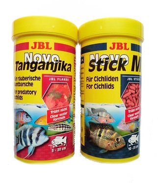 JBL Tanganjika Futter Set Novo Tanganjika 250ml & JBL Novo Stick M 250ml von AQUARIUM RIO