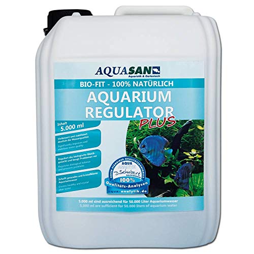 AQUASAN Bio-Fit Aquarium Regulator Plus (Fördert das biologische Gleichgewicht im Aquarium - Schnelle Förderung der schadstoffabbauenden Mikroorganismen), Inhalt:5 Liter von AQUASAN Aquaristik & Gartenteich