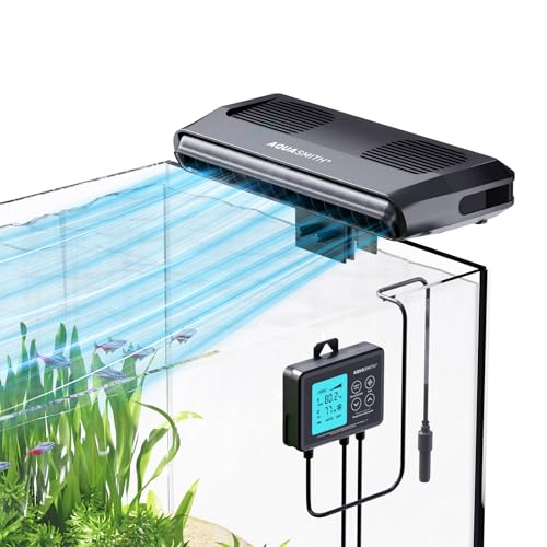 AQUASMITH Aquarium-Kühlventilator, Aquarium-Kühler mit Temperaturregelung, minimale Einstellung 15 °C, automatischer Start/Stopp, Kühlungseffekt -14,8 - 12,8 °C, 3 Geschwindigkeitsmodi, für Axolotl AQUASMITH Aquarium-Kühlventilator, Aquarium-Kühler mit Temperaturregelung, minimale Einstellung 15 °C, automatischer Start/Stopp, Kühlungseffekt -14,8 - 12,8 °C, 3 Geschwindigkeitsmodi, für Axolotl von AQUASMITH