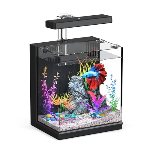 AQUASMITH Betta Aquarium-Set mit Filtration und LED-Licht, selbstreinigendes Aquarium für Anfänger, Kinder, Desktop-Schüssel für Zuhause, Büro oder Kinderzimmer AQUASMITH Betta Aquarium-Set mit Filtration und LED-Licht, selbstreinigendes Aquarium für Anfänger, Kinder, Desktop-Schüssel für Zuhause, Büro oder Kinderzimmer von AQUASMITH