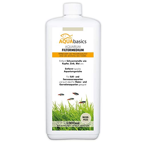 AQUAbasics Aquarium Filtermedium ist der Wasseraufbereiter für kristallklares und natürlich gesundes Aquariumwasser - Entfernt ganz ohne Chemie Mulm und Schlamm, Größe:1 Liter AQUAbasics Aquarium Filtermedium ist der Wasseraufbereiter für kristallklares und natürlich gesundes Aquariumwasser - Entfernt ganz ohne Chemie Mulm und Schlamm, Größe:1 Liter von AQUAbasic
