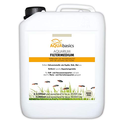 AQUAbasics Aquarium Filtermedium ist der Wasseraufbereiter für kristallklares und natürlich gesundes Aquariumwasser - Entfernt ganz ohne Chemie Mulm und Schlamm, Größe:2.5 Liter AQUAbasics Aquarium Filtermedium ist der Wasseraufbereiter für kristallklares und natürlich gesundes Aquariumwasser - Entfernt ganz ohne Chemie Mulm und Schlamm, Größe:2.5 Liter von AQUAbasic