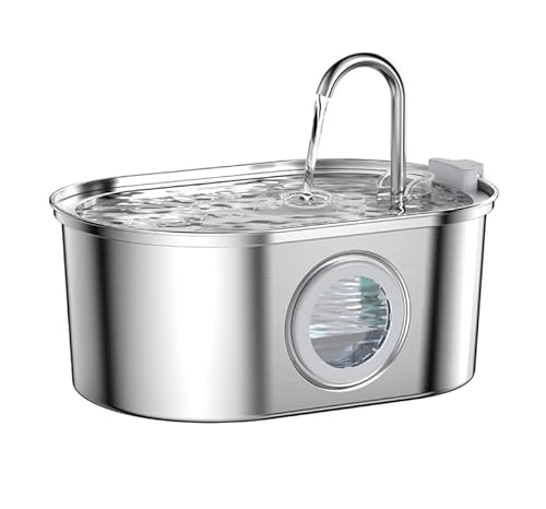 AQXONG Trinkbrunnen für Haustiere aus Edelstahl, 3.2L Trinkbrunnen für Katzen, Ultraleiser Katzenbrunnen mit LED Licht, 4 Filterpatronen + 2 Filterwatte, Trinkbrunnen für Katzen und Hunde AQXONG Trinkbrunnen für Haustiere aus Edelstahl, 3.2L Trinkbrunnen für Katzen, Ultraleiser Katzenbrunnen mit LED Licht, 4 Filterpatronen + 2 Filterwatte, Trinkbrunnen für Katzen und Hunde von AQXONG