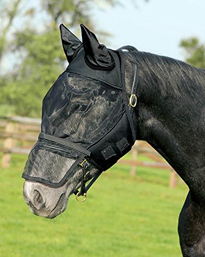 ARBO-INOX Fliegenschutzmaske Nasenschutz abnehmbar Mini Shetty (Mini Shetty, Schwarz) von ARBO-INOX
