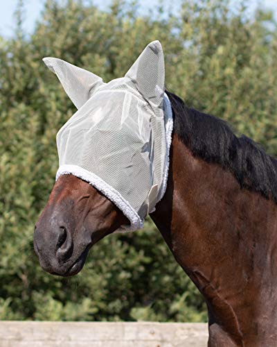 ARBO-INOX Fliegenschutzmaske mit Ohren grau Fliegenmaske (Pony, Grau) von ARBO-INOX