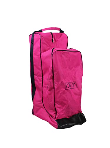 ARBO-INOX Helm- und Reitstiefeltasche 2 in 1 Turniertasche Stiefeltasche mit Helmfach (Fuchsia/Navy) von ARBO-INOX