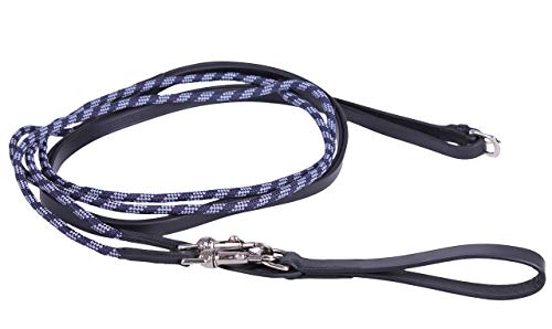ARBO-INOX Schlaufzügel Zügel Leder mit Rundkordel (Pony, schwarz) von ARBO-INOX