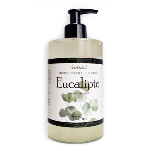 Natürliches Shampoo für Pferde mit Eukalyptus Arcafarm, 500 ml – erfrischendes, reinigendes Shampoo mit ätherischen Ölen gegen Schmutz, häufige Anwendung, für alle Haut, hergestellt in Italien von ARCAFARM