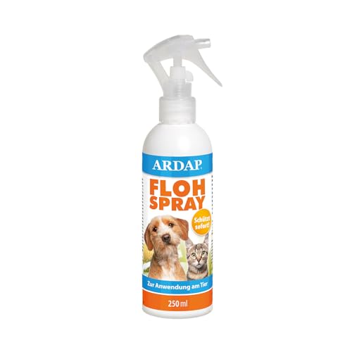 ARDAP Flohspray 250ml zur Anwendung am Tier - Bis zu 4 Wochen Schutz zur gezielten Flohbekämpfung bei Hunden & Katzen von ARDAP
