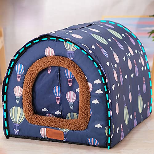 Outdoor Katzenhaus mit Vorhang, Katzenhaus Outdoor Winterfest, Hundehütte Outdoor Winterfest, Hundehütten for Große Hunde Draußen, 600D Oxford Tuch (Color : 3, Size : L) von ARHAMS