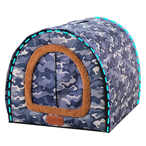 Outdoor Katzenhaus mit Vorhang, Katzenhaus Outdoor Winterfest, Hundehütte Outdoor Winterfest, Hundehütten for Große Hunde Draußen, 600D Oxford Tuch (Color : 7, Size : XL) von ARHAMS