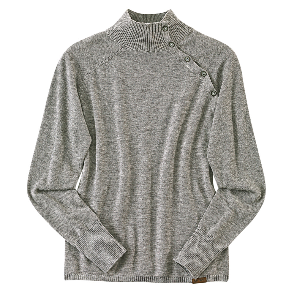 Ariat Damen Pullover WMS Half Moon Bay Sweater heather grey, Gr. L Ariat Damen Pullover WMS Half Moon Bay Sweater heather grey, Gr. L von ARIAT
