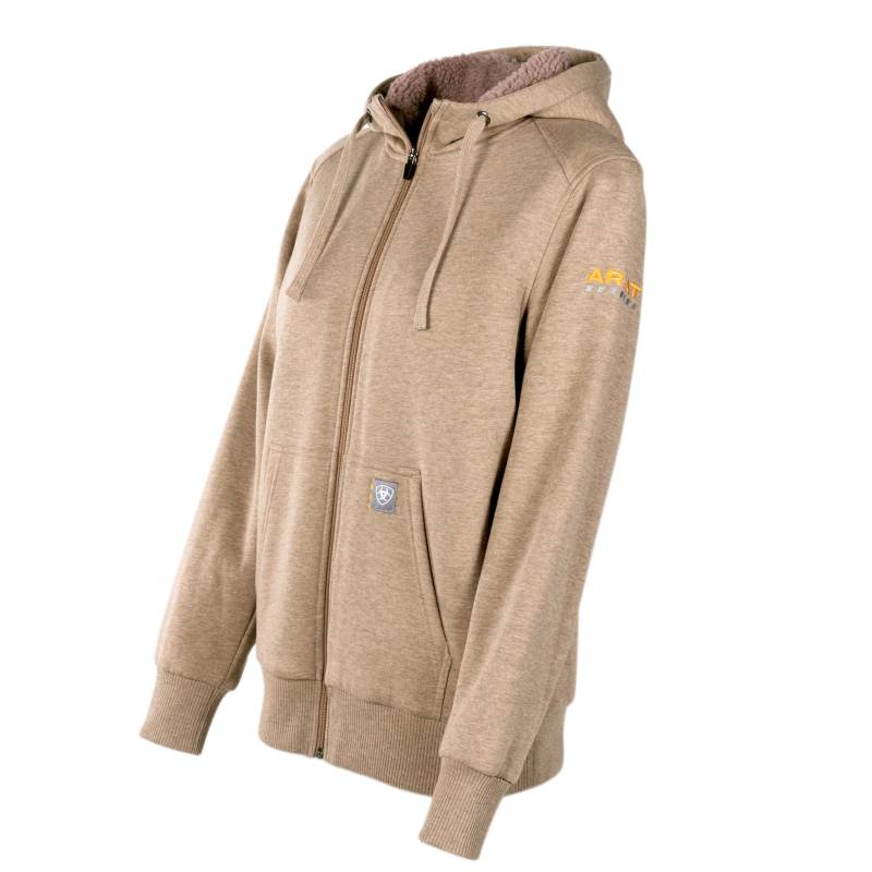 Ariat Damen Strickjacke Rebar All-Weather Sherpa Full Zip Hoodie oatmeal heather, Gr. L von ARIAT