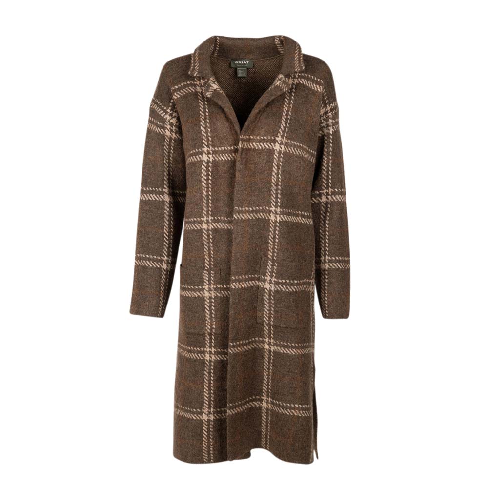 Ariat Damen Strickjacke WMS Ballston Cardigan sorrel horse plaid, Gr. L von ARIAT