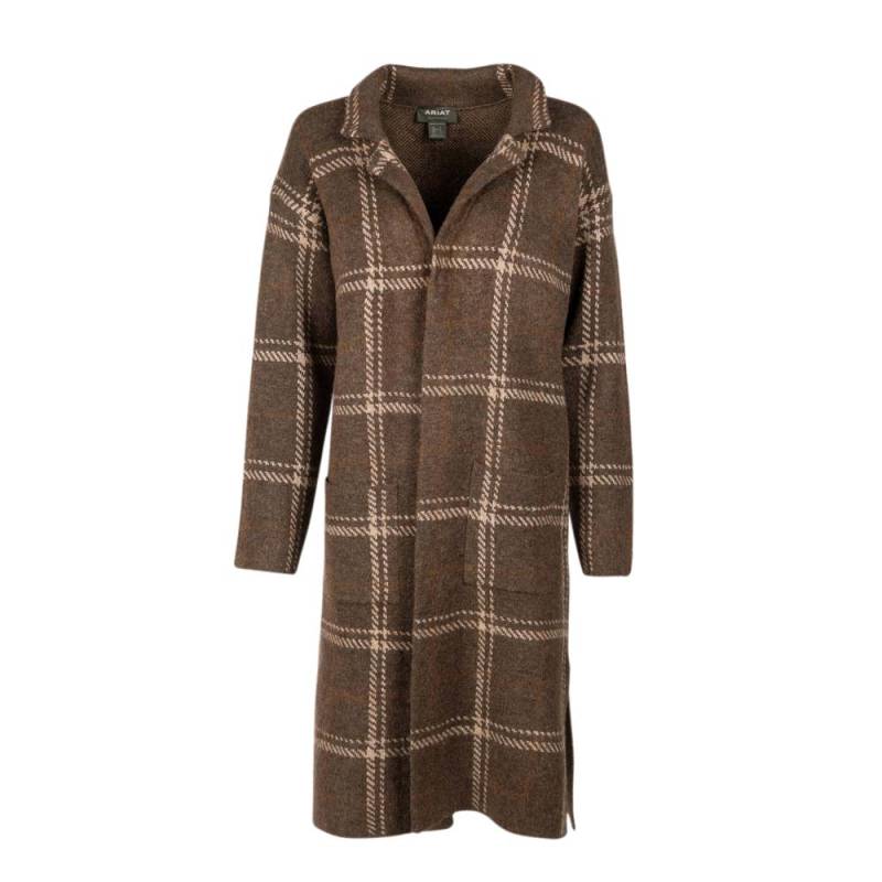 Ariat Damen Strickjacke WMS Ballston Cardigan sorrel horse plaid, Gr. L von ARIAT