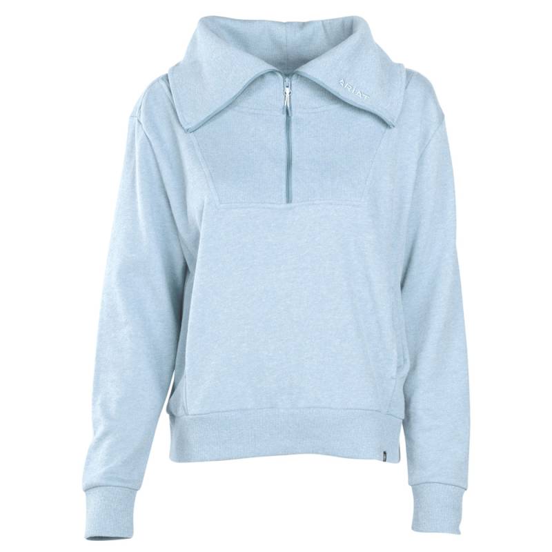 Ariat Damenpullover WMS Fern 1/2 Zip Sweatshirt heathered glacier lake, Gr. L von ARIAT