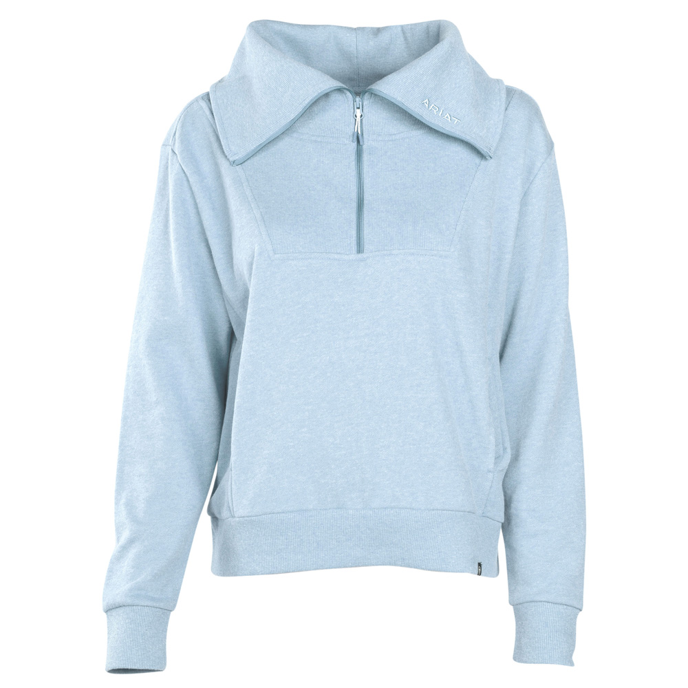 Ariat Damenpullover WMS Fern 1/2 Zip Sweatshirt heathered glacier lake, Gr. XS von ARIAT