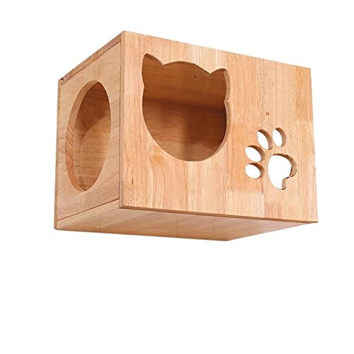 Katzenbaum für große Katzen, handgefertigt, an der Wand befestigt, Katzen-Klettergerüst, solide Wand, Sprungplattform, Kletterleiter, Katzennest, Katze Vision Katzenbaum für große Katzen, handgefertigt, an der Wand befestigt, Katzen-Klettergerüst, solide Wand, Sprungplattform, Kletterleiter, Katzennest, Katze Vision von ARICCI