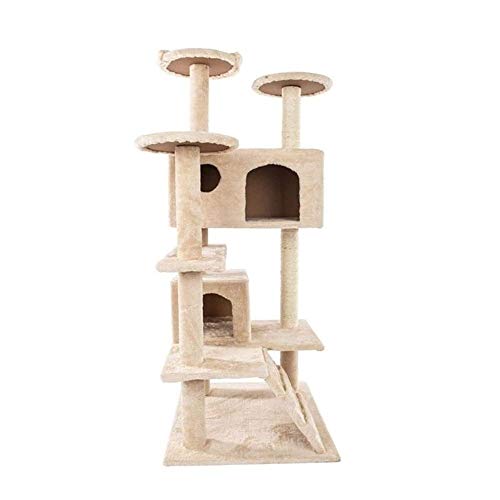 Kratzbaum für große Katzen, 91,4 cm bis 132,1 cm, Katzenkletterbaum, Brett, Katzenkätzchen, Kratzbaum, Spielzeug, braun, Springgerüst für Haustiere, Turm, Klettergerüst, Haus für Haustiere, Pfosten, von ARICCI