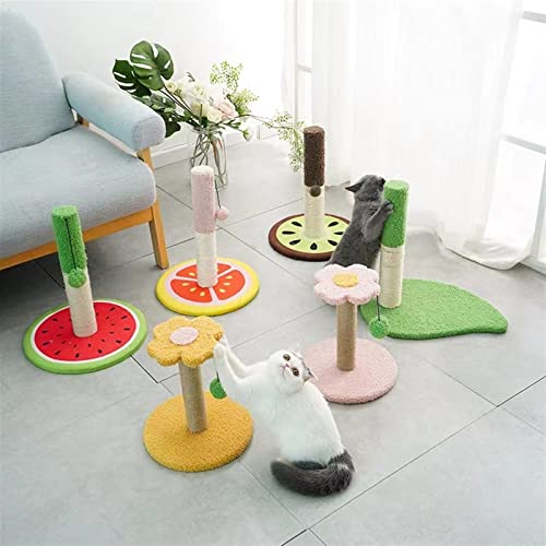 Kratzbaum für große Katzen, Heimtierbedarf, niedlicher vertikaler Fruchtkatzen-Kletterrahmen, Katzenspielzeug, Katze mit Nullsäule (Größe: Grapefruit) Vision von ARICCI