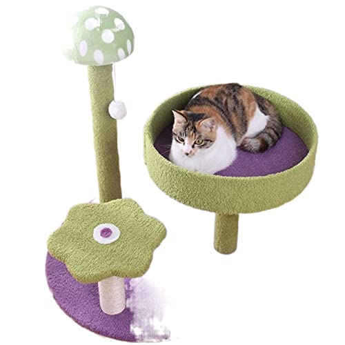 Kratzbaum für große Katzen, Katzen, Kratzbaum, Haus, Kratzbaum für Katzen, Kletterregal, Kratzbaum, Turm, Eigentumswohnungsmöbel, Haustierprodukte, Kratzrahmen für Katzen (Größe: Grün) Vision von ARICCI