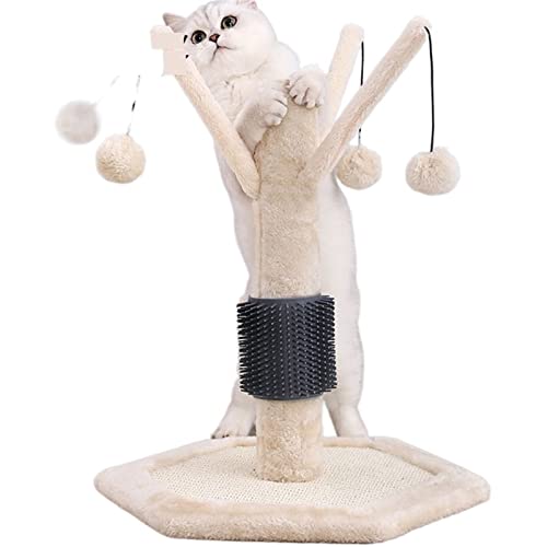 Kratzbaum für große Katzen, Katzenschaberturm, Kleiner Klettergerüst für Katzen, Kätzchen, Katzenspielspielzeug, Kratzbaum mit Katzenreibbürste, Kratzpulver, Katze Vision von ARICCI