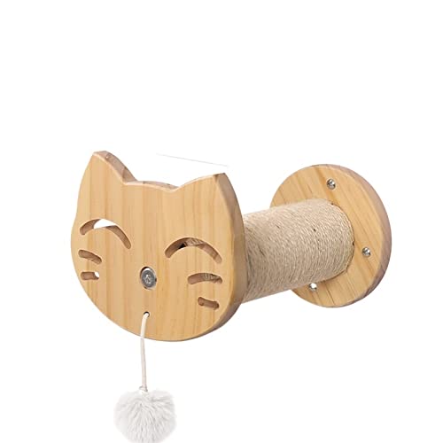 Kratzbaum für große Katzen, Kletterwand, Rahmentyp, solide Wand, Spielzeug, Wandmontage, große Leiter, weiche Plattform, Sprungkatze, Schaber, Baumzubehör, Katze (Größe: Cat Face Disc Lob) Vision von ARICCI