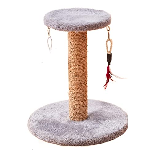 Kratzbaum für große Katzen, kleine Katzen, Kletterspaß, lindert Langeweile, Baumhaus, Katzenkratzer, Klettergerüst, Katzenkratzbaum, Katzenbaum, Hausmöbel, Katze (Größe: kreisförmig, grau) Vision von ARICCI