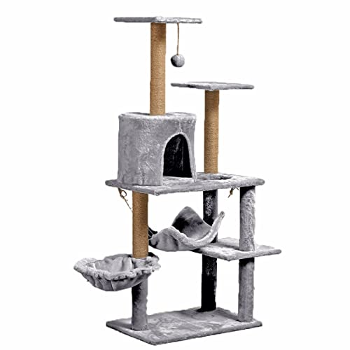 Kratzbaum für große Katzen, mehrschichtiger Kratzbaumturm mit komfortablem Lebensraum, Stabiler Katzenkletterrahmen, Katzenkratzbrettspielzeug, vollständige Abdeckung, Plüschstoff, Katzenhaus, Katze Kratzbaum für große Katzen, mehrschichtiger Kratzbaumturm mit komfortablem Lebensraum, Stabiler Katzenkletterrahmen, Katzenkratzbrettspielzeug, vollständige Abdeckung, Plüschstoff, Katzenhaus, Katze von ARICCI