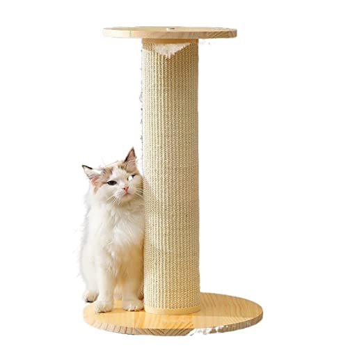 Kratzbaum für große Katzen, solides Katzenkratzbrett, vertikale Katzenkratzsäule, Katzenklettergerüst, Schleifklauensäule, Katzenzubehör, Spielzeug, Katze (Größe: L-weiß) Vision von ARICCI