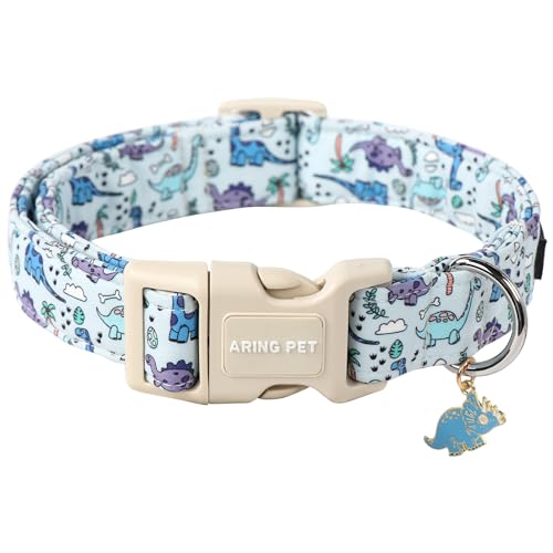 ARING PET Dinosaurier-Hundehalsband, niedliches Hundehalsband für kleine Hunde, verstellbares Dinosaurier-Druck, Haustierhalsbänder, Welpenhalsband für kleine, mittelgroße und große Hunde ARING PET Dinosaurier-Hundehalsband, niedliches Hundehalsband für kleine Hunde, verstellbares Dinosaurier-Druck, Haustierhalsbänder, Welpenhalsband für kleine, mittelgroße und große Hunde von ARING PET