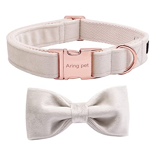 ARING PET Fliege Hundehalsband-Samt-Hundehalsbänder mit Abnehmbarer Fliege, verstellbares weiches Samt-Schleifenhalsband Geschenk für Mädchen und Jungen, bequemes Hundehalsband ARING PET Fliege Hundehalsband-Samt-Hundehalsbänder mit Abnehmbarer Fliege, verstellbares weiches Samt-Schleifenhalsband Geschenk für Mädchen und Jungen, bequemes Hundehalsband von ARING PET
