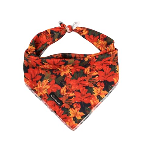 ARING PET Herbst-Hundehalstuch, Herbst-Ahornblatt-Dreieckstuch für kleine, mittelgroße und große Jungen, Mädchen, Hunde, Größe S von ARING PET