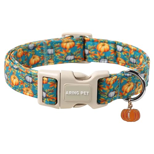 ARING PET Hundehalsband für Welpen, Herbst-Kürbis-Haustier-Halsbänder für kleine, mittelgroße und große Mädchen, Jungen, Hunde, Thanksgiving, Halloween, Größe S von ARING PET