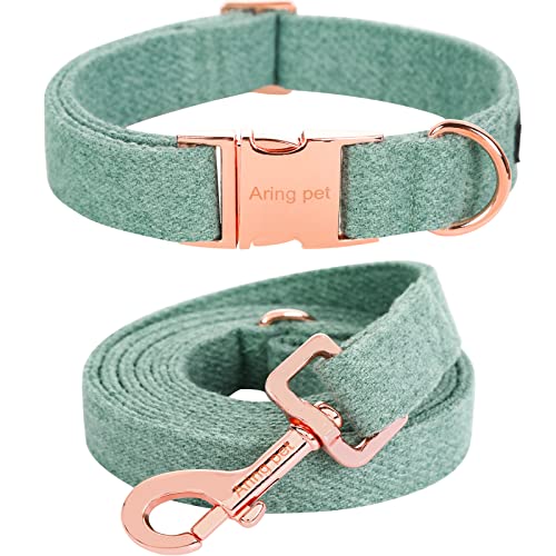 ARING PET Hundehalsband mit Leine, Baumwolle niedlichen Hundehalsband und Leine Set, verstellbare Hundehalsbänder mit Metallschnalle für kleine mittlere große Hunde ARING PET Hundehalsband mit Leine, Baumwolle niedlichen Hundehalsband und Leine Set, verstellbare Hundehalsbänder mit Metallschnalle für kleine mittlere große Hunde von ARING PET