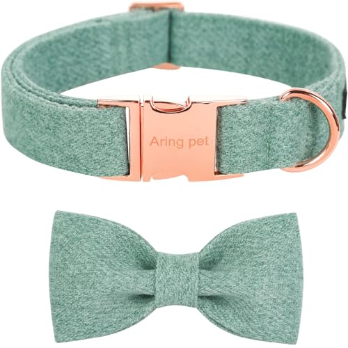 ARING PET Hundehalsband mit Schleife, Baumwolle niedliche Fliege Hundehalsband, verstellbare Hundehalsbänder Schleife mit Metallschnalle für kleine mittlere große Hunde von ARING PET