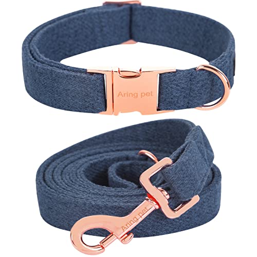 ARING PET Hundehalsband und Leine, niedliches Hundehalsband-Set, verstellbare Baumwoll-Hundehalsbänder mit Leine für kleine, mittelgroße Hunde und Katzen ARING PET Hundehalsband und Leine, niedliches Hundehalsband-Set, verstellbare Baumwoll-Hundehalsbänder mit Leine für kleine, mittelgroße Hunde und Katzen von ARING PET