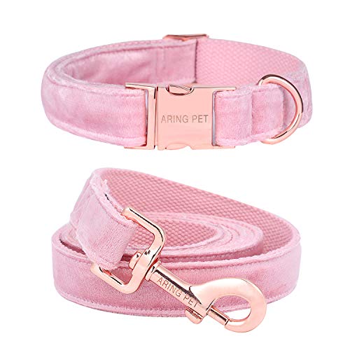 ARING PET Hundehalsband und Leine Set, Samt Hundehalsband und Leine, Verstellbares Halsband für Kleine Hunde Mittlere Hunde Große Hunde ARING PET Hundehalsband und Leine Set, Samt Hundehalsband und Leine, Verstellbares Halsband für Kleine Hunde Mittlere Hunde Große Hunde von ARING PET